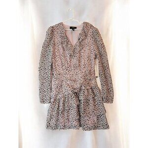 Aqua Asymmetrical Ruffle Dress Girls Pink and Black Printed from Bloomingdale's,